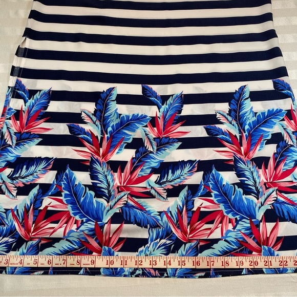 Tommy Bahama Side Slit Striped Floral Tassel Maxi Sleeveless Dress Sz M - Picture 10 of 14